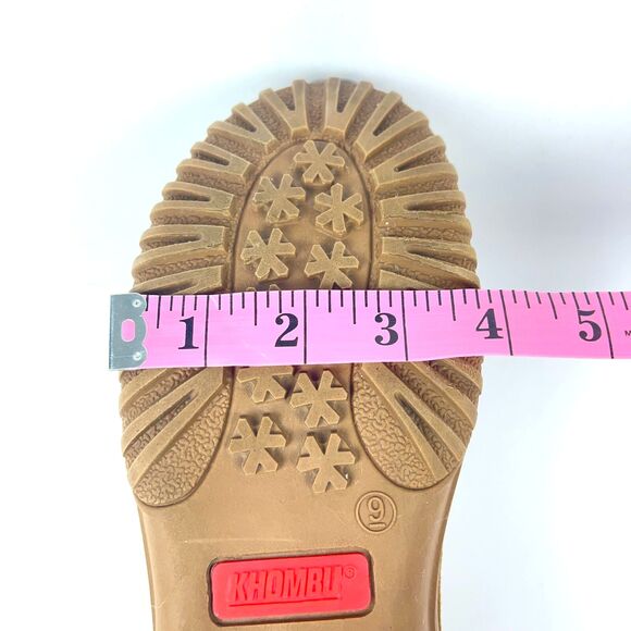 Khombu Suede Ankle Boots Womens SZ 9 Chestnut Zip Faux Fur Outdoors Gorpcore - Picture 12 of 13